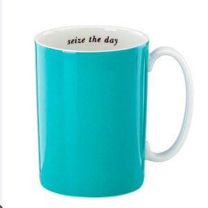 Kate Spade Say The Word Teal “ Seize The Day” Quote Mug